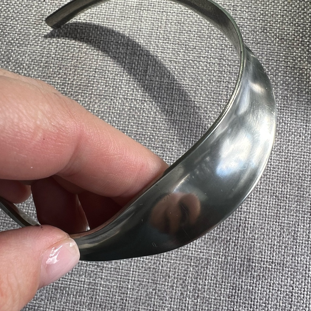 Signed Gorgen Jensen Denmark Pewter Collar Necklace